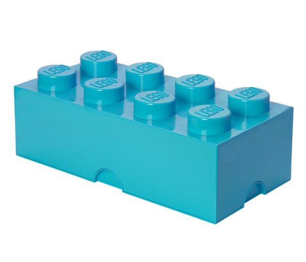 Cutie depozitare LEGO 2x4 albastru turcoaz, 40041743, 4+ ani