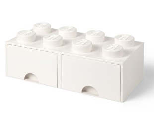 Cutie depozitare LEGO 2x4 cu sertare, alb, 40061735, 4+ ani 40061735