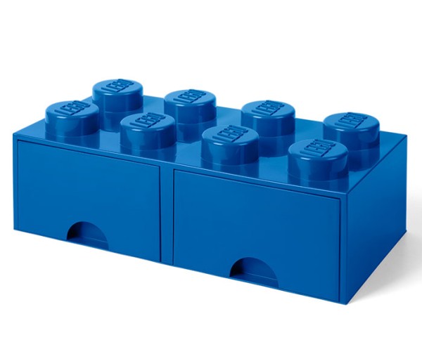 Cutie depozitare LEGO 2x4 cu sertare, albastru, 40061731, 4+ ani