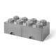 Cutie depozitare LEGO 2x4 cu sertare, gri, 40061740, 4+ ani