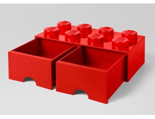 Cutie depozitare LEGO 2x4 cu sertare, rosu, 40061730, 4+ ani 5711938029500