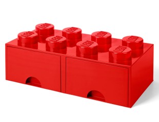 Cutie depozitare LEGO 2x4 cu sertare, rosu, 40061730, 4+ ani 5711938029500