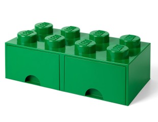 Cutie depozitare LEGO 2x4 cu sertare, verde, 40061734, 4+ ani 40061734