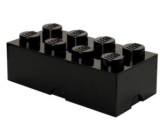 Cutie depozitare LEGO 2x4 negru, 4+ ani 5706773400430