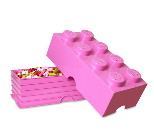 Cutie depozitare LEGO 2x4 roz, 40041739, 4+ ani