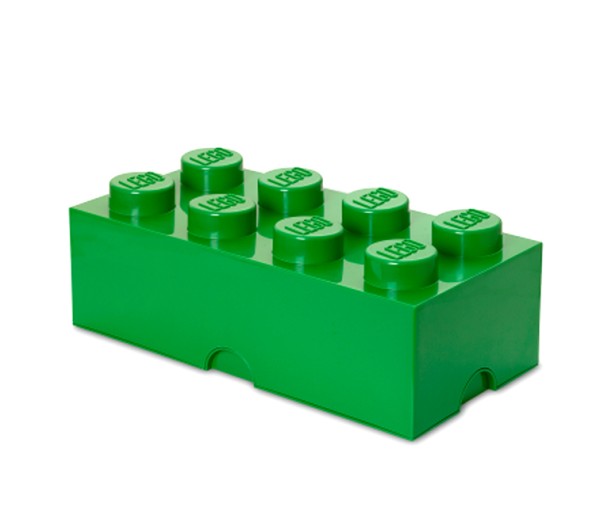 Cutie depozitare LEGO 2x4 verde inchis, 40041734, 4+ ani