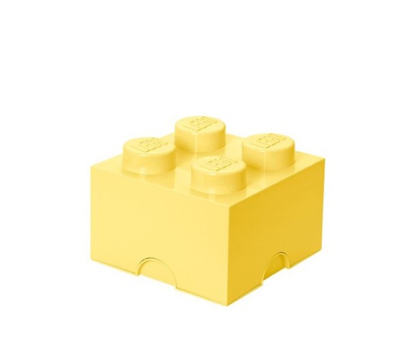 Cutie depozitare LEGO 2x2 galben deschis, 4+ ani