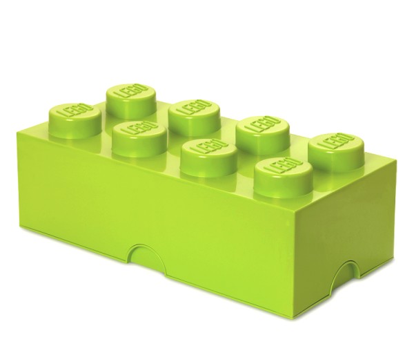 Cutie depozitare LEGO 2x4 verde deschis, 4+ ani