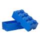 Cutie depozitare LEGO 2x4 albastru inchis, 4+ ani
