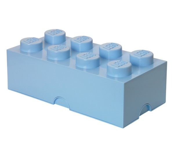 Cutie depozitare LEGO 2x4 albastru deschis, 4+ ani