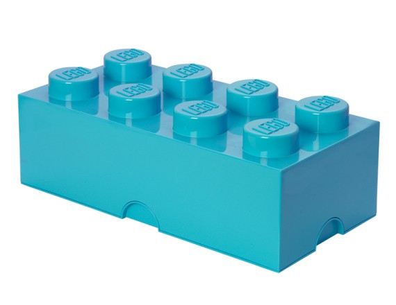Cutie depozitare LEGO 2x4 albastru turcoaz, 4+ ani 5711938015718