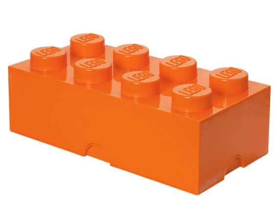 Cutie depozitare LEGO 2x4 portocaliu, 4+ ani 5711938026066