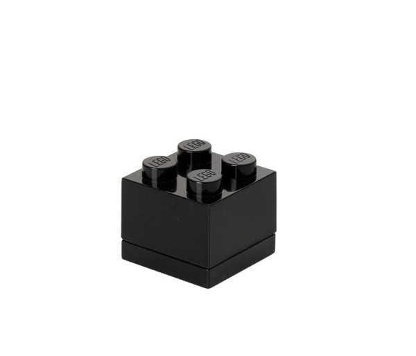 Mini cutie depozitare LEGO 2x2 negru, 4+ ani