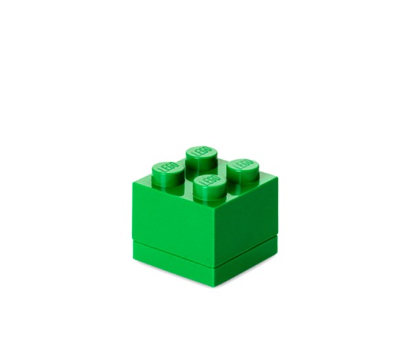 Mini cutie depozitare LEGO 2x2 verde inchis, 4+ ani