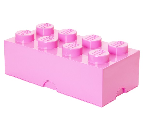 Cutie depozitare LEGO 2x4 roz deschis, 4+ ani