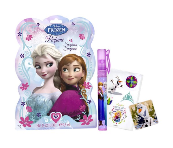 Disney Frozen, Copii, Apa de toaleta 9.5 ml + Tatoo + Semn de carte + Creion + geanta surpriza