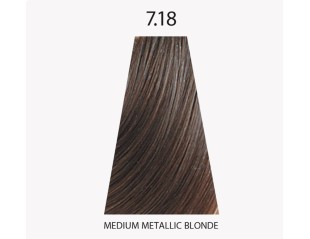 Tinta Color Limited Edition, Vopsea de par permanenta, Nuanta 7.18 Medium Metallic Blonde, 60 ml 8719281036951