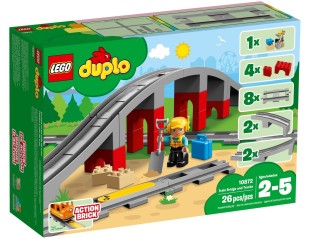 LEGO DUPLO, Pod de cale ferata cu sine de tren, 10872, 2-5 ani 5702016117240