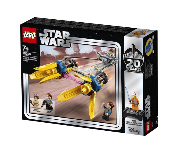 Lego Star Wars, Anakin`s Podracer Editie Aniversara 20 de Ani, 75258, 7 ani +
