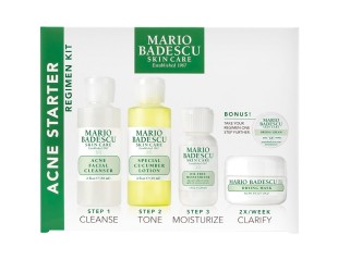 Acne Starter Kit, Set: Acne Facial Cleanser 59 ml + Special Cucumber Lotion 59 ml + Oil Free Moisturizer 29 ml + Drying Mask 14 g 785364140684