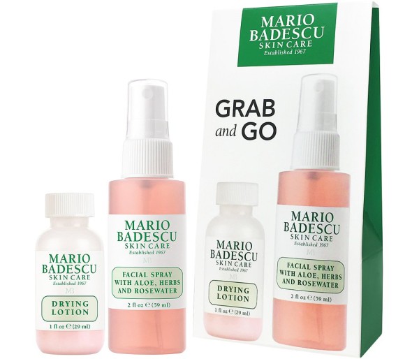 Grab & Go!, Set tratament anti acneic: Drying Lotion 29 ml + Facial Spray with Aloe, Herbs and Rosewater 59 ml