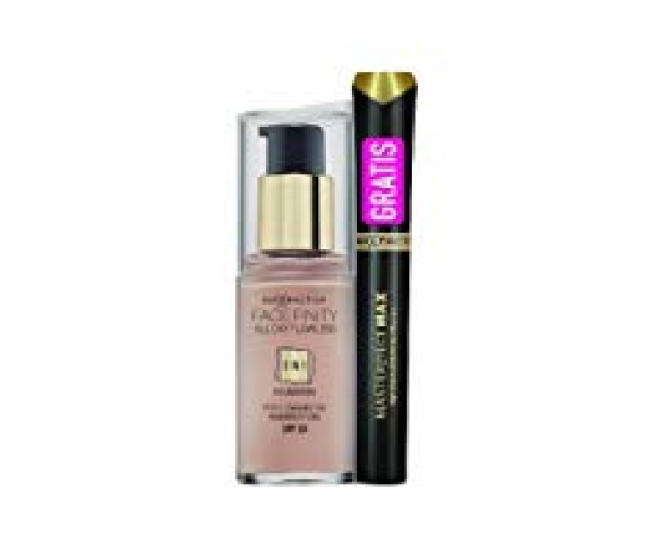 Facefinity, Set: Fond de ten All Day Flawless, 3in1, 50 Natural, 30 ml + Mascara MasterpieceMax, 9 ml