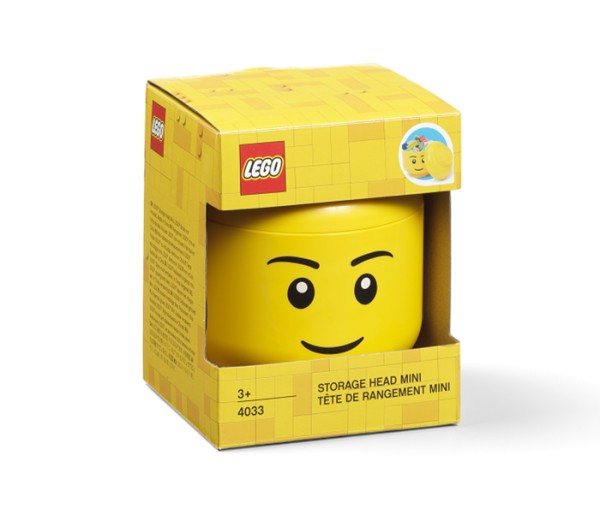 Mini cutie depozitare cap minifigurina LEGO baiat, 40331724, 4+ ani