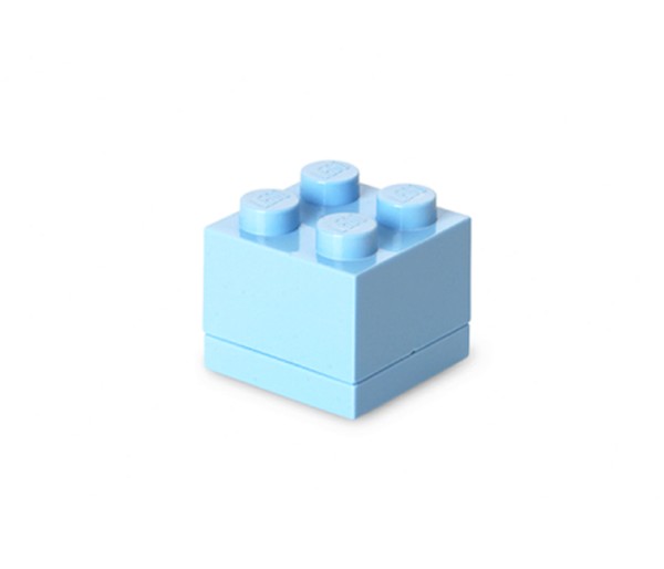 Mini cutie depozitare LEGO 2x2 albastru deschis, 40111736, 4+ ani