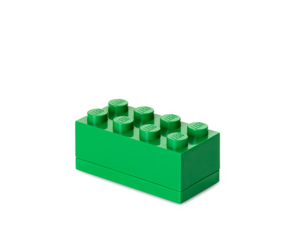Mini cutie depozitare LEGO 2x4 verde inchis, 40121734, 4+ ani