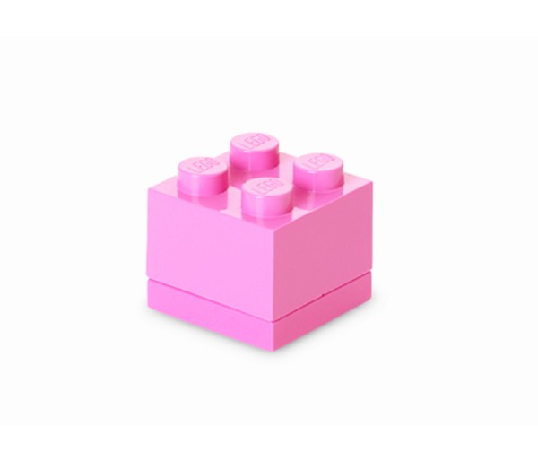 Mini cutie depozitare LEGO 2x2 roz, 4+ ani