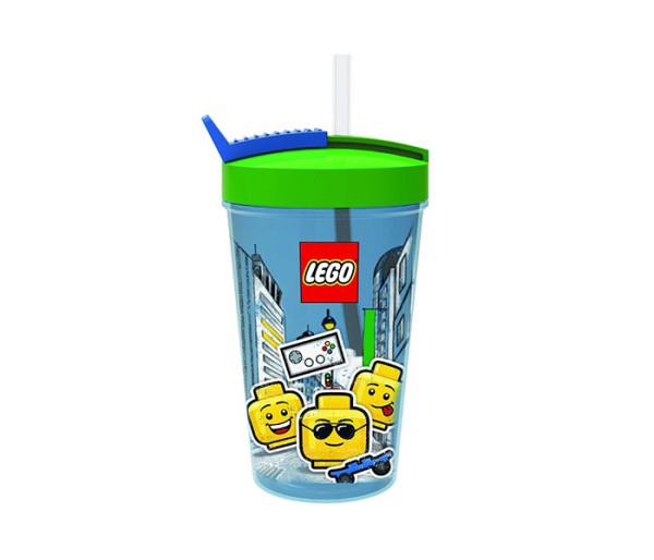 Pahar LEGO Iconic cu pai, 40441724, 4+ ani