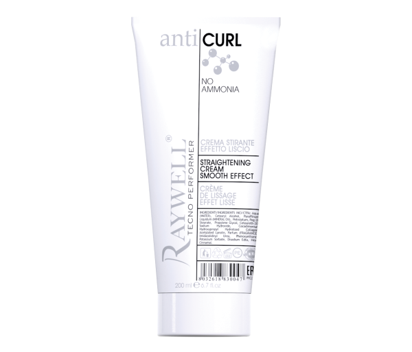 Crema pentru par semipermanenta Raywell Anti Curl Straightening Smooth Effect, Par cret/rebel, 200 ml