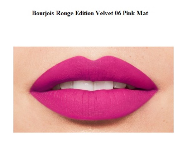 Ruj cu efect matifiant Bourjois Rouge Edition Velvet No.06 Pink Pong, 7.7 ml