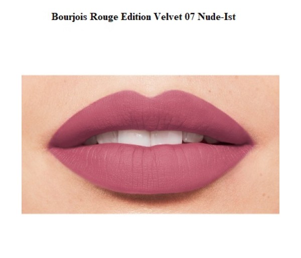 Ruj cu efect matifiant Bourjois Rouge Edition Velvet No.07 Nude-ist, 7.7 ml