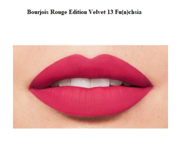 Ruj cu efect matifiant Bourjois Rouge Edition Velvet No.13 Fun(n)chsia, 7.7 ml