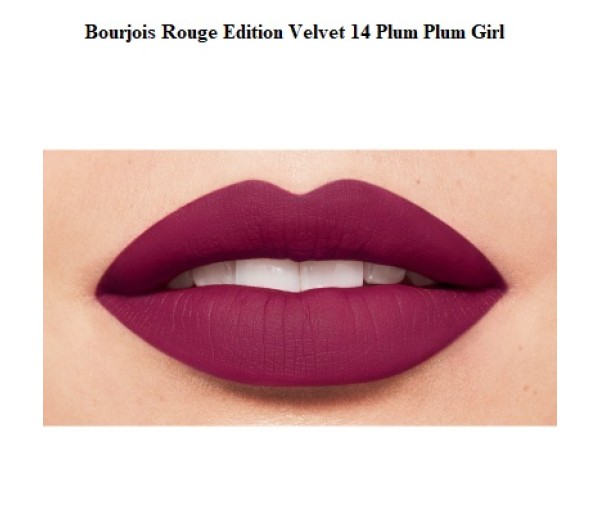 Ruj cu efect matifiant Bourjois Rouge Edition Velvet No.14 Plum Plum Girl, 7.7 ml