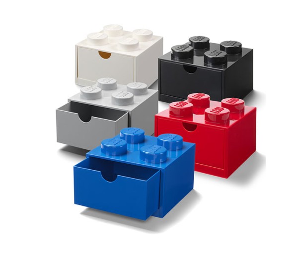 Sertar de birou LEGO 2x2 alb, 4+ ani