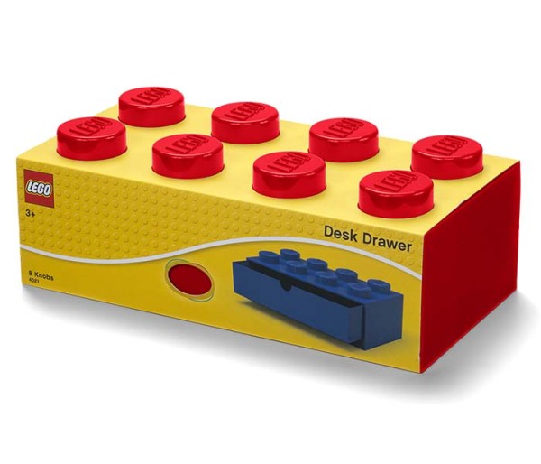 Sertar de birou LEGO 2x4 rosu, 40211730, 4+ ani