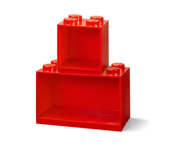 Set 2 rafturi Caramida LEGO - Rosu, 3+ ani