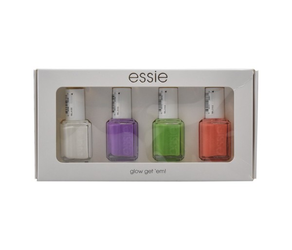 Set manichiura/pedichiura Essie Nail Lacquer Glow Get`em, 4x13.5 ml