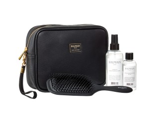 Set pentru par Balmain Professional Black Bag Limited Edition: Leave-in + Elixir Argan + Perie de par + Geanta cosmetice 8719638142236
