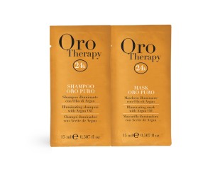 Set pentru par Oro Therapy Oro Puro Illuminating, Sampon 15 ml + Masca 15 ml 8032947868261