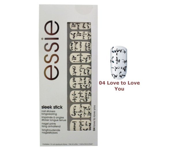 Set stickere pentru unghii Essie Sleek Stick No.04 Love To Love You
