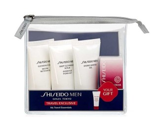Shiseido Men, Set: Spuma curatare 30 ml + Exfoliant 30 ml + Gel de fata 30 ml + Concentrat 5 ml 3598383444186
