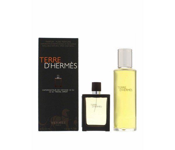 Terre D`Hermes, Barbati, Set: Apa de parfum 125 ml refill + Apa de parfum 30 ml
