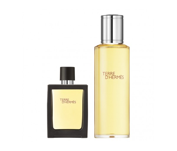 Terre D`Hermes, Barbati, Set: Apa de parfum 30 ml + Apa de parfum refill 125 ml