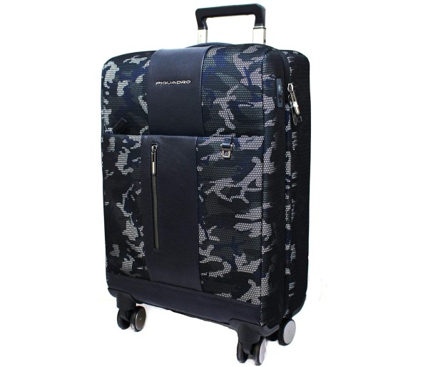 Troler camuflaj pentru cabina de avion Piquadro, Compartiment laptop si iPad, Blocare TSA