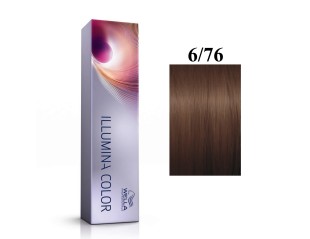 Vopsea permanenta Wella Professionals Illumina Color 6/76, Blond Inchis Maro Violet, 60 ml 8005610543598