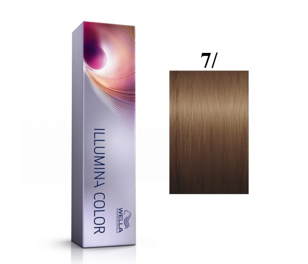 Vopsea permanenta Wella Professionals Illumina Color 7/, Blond Mediu, 60 ml