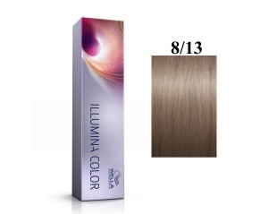 Vopsea permanenta Wella Professionals Illumina Color 8/13, Blond Deschis Cenusiu Auriu, 60 ml 8005610543987